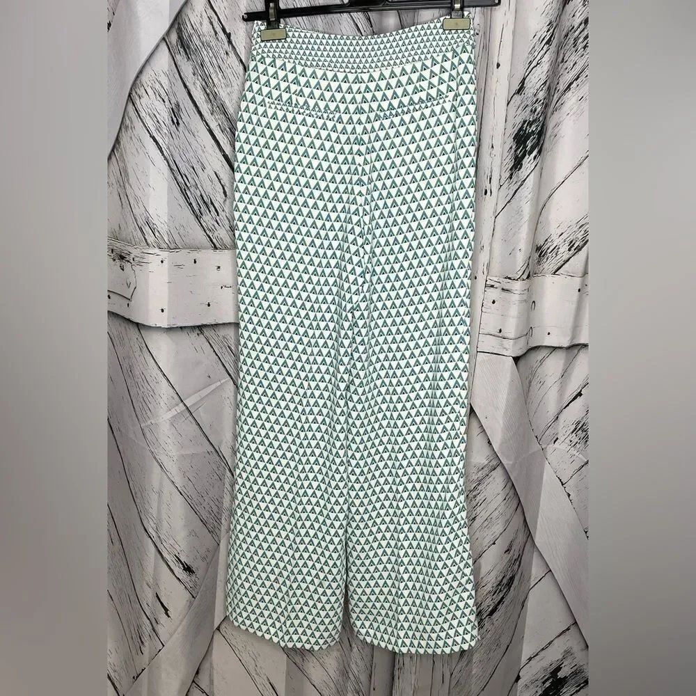 NWT H&M Wide Leg Pants Triangle Pattern 4 - Picture 4 of 6